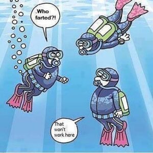 Diver with gas