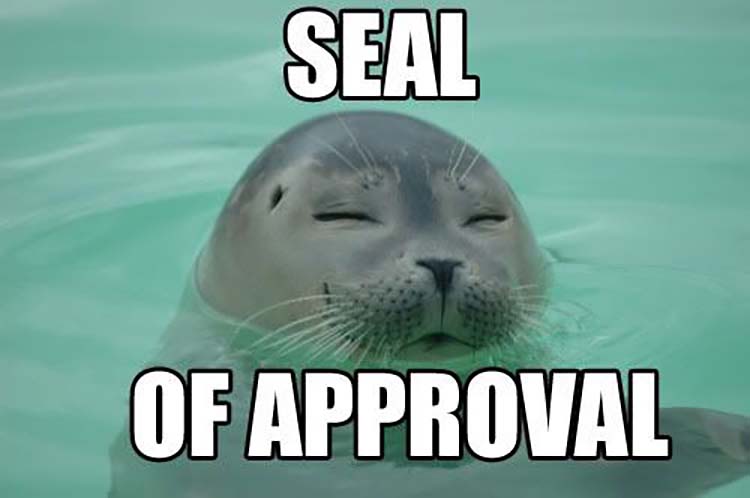 An approving Seal
