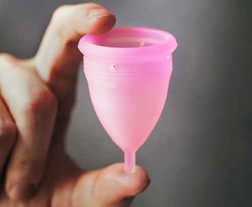 A sample menstrual cup