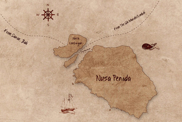 A piratey map of the Nusa Islands